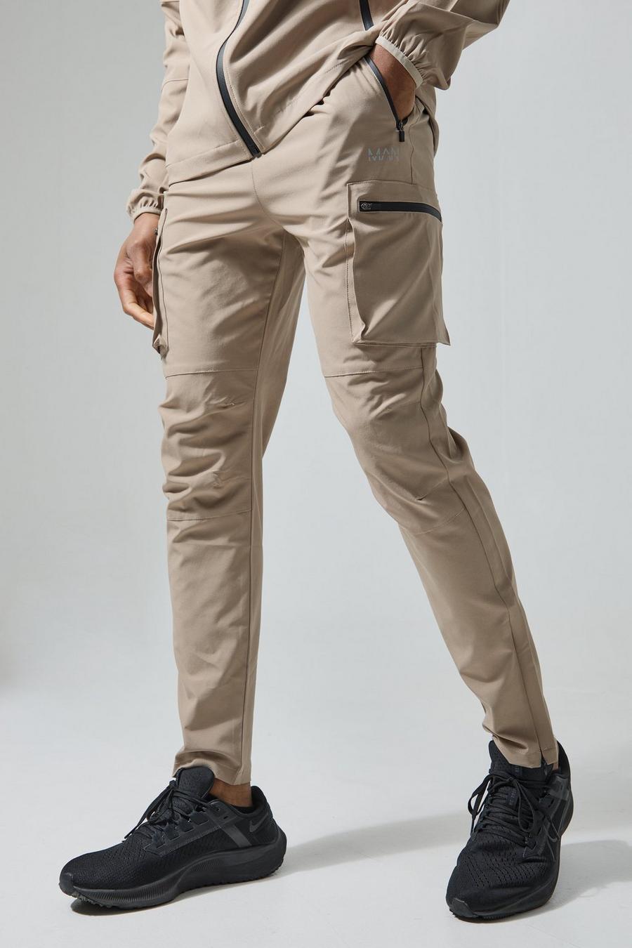 Man Active Cargo-Jogginghose, Sand