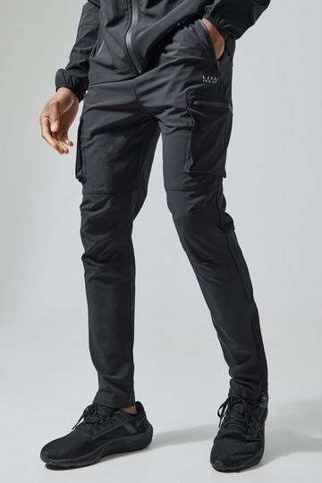 Black Man Active Cargo Sweatpants