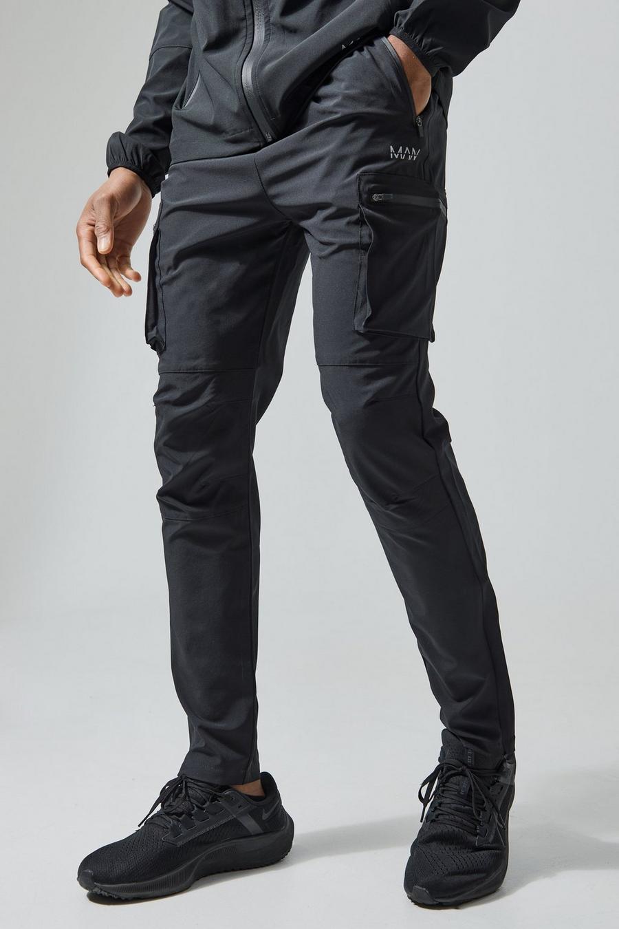 Black Man Active Cargo Joggers image number 1