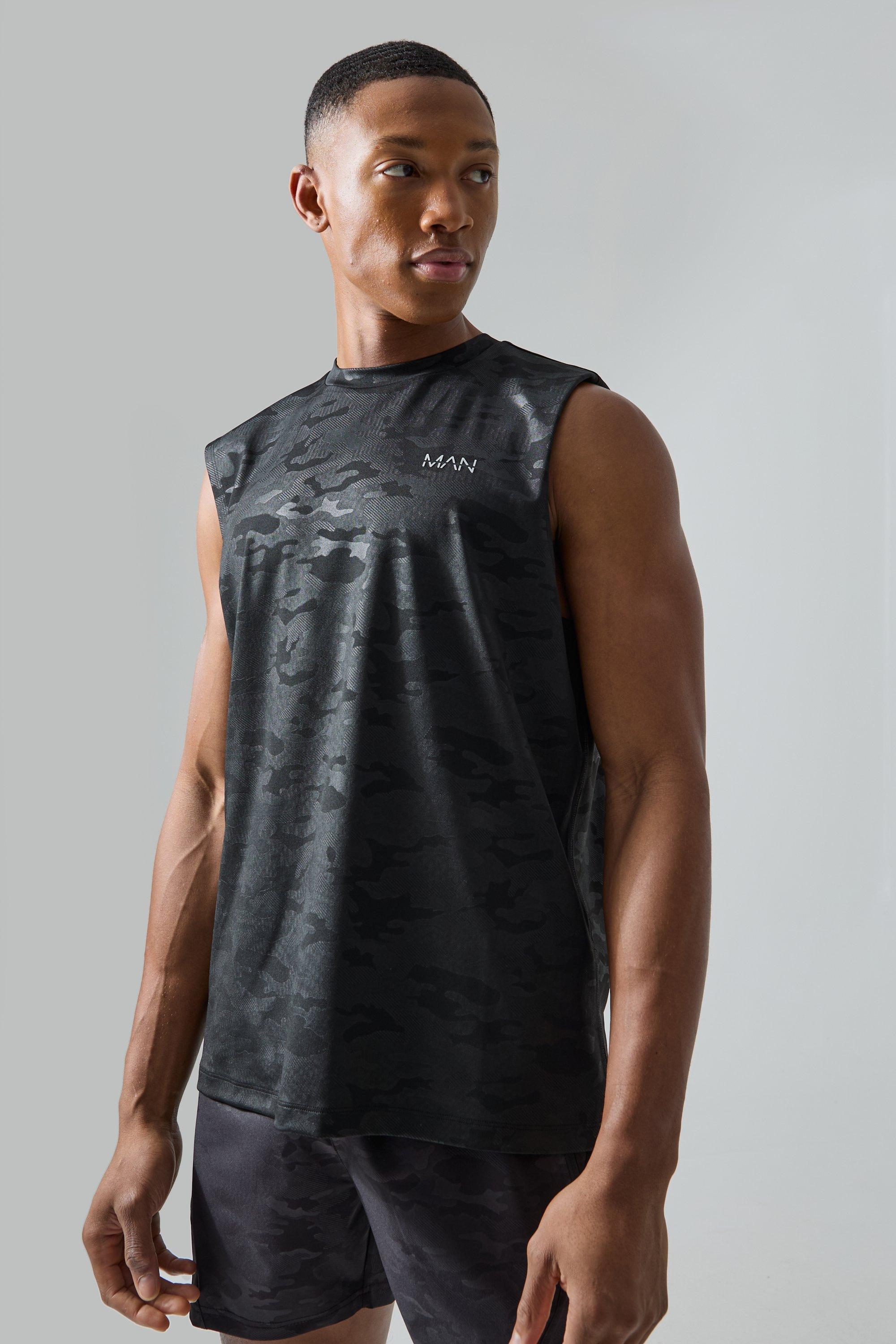 Man Active Camo Tank Top