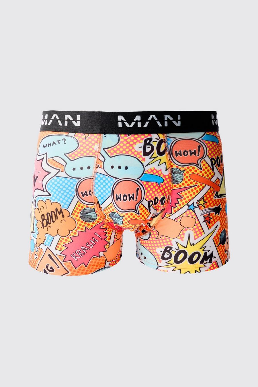 Boxershorts mit Man Comic Print, Multi image number 1