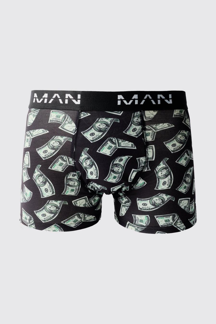 Multi Man Dollar Bills Printed Boxers image number 1