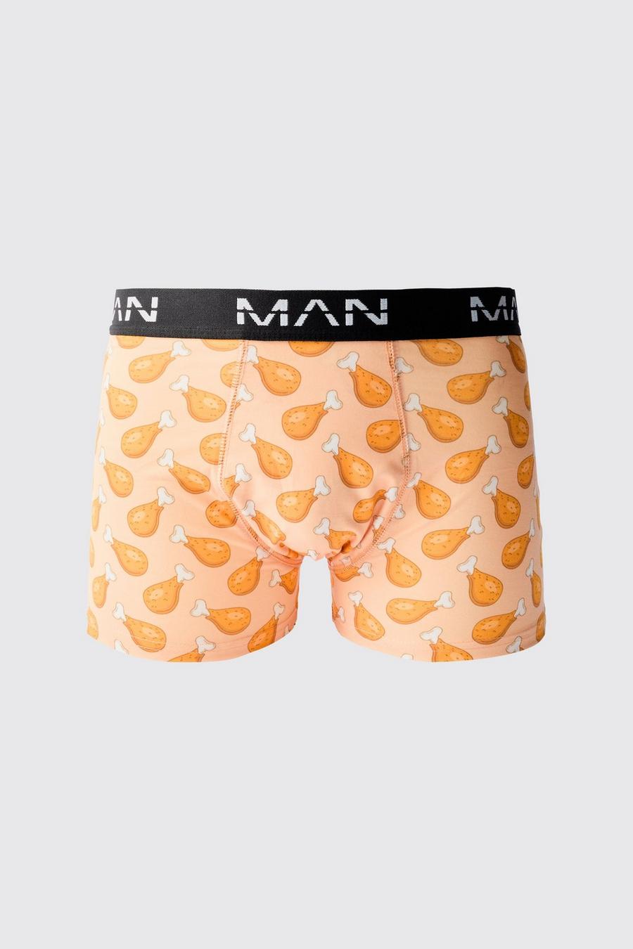 Multi Man Chicken Leg Printed Boxers image number 1