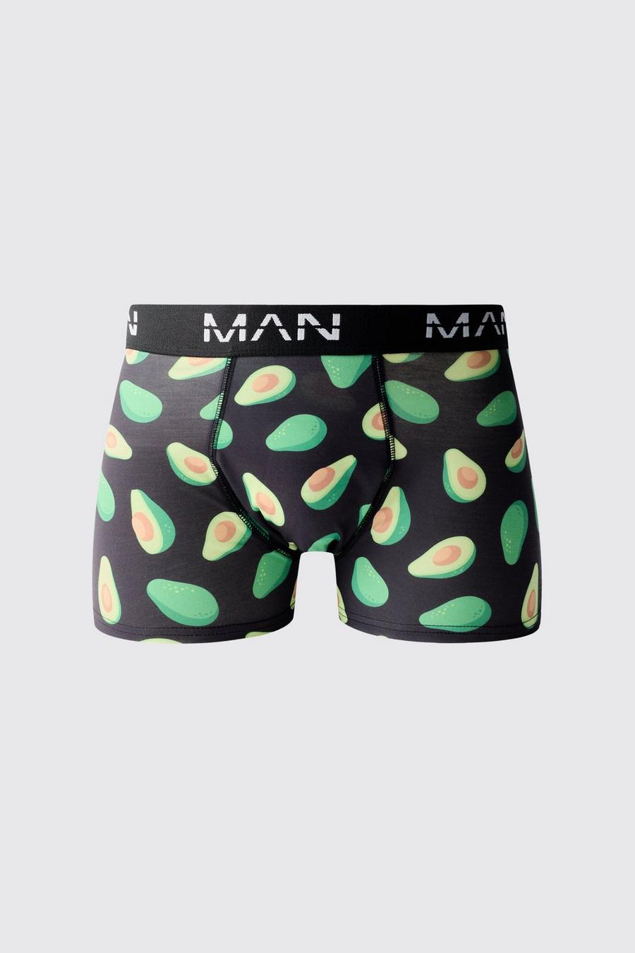 Multi Man Avocado Printed Boxers image number 1