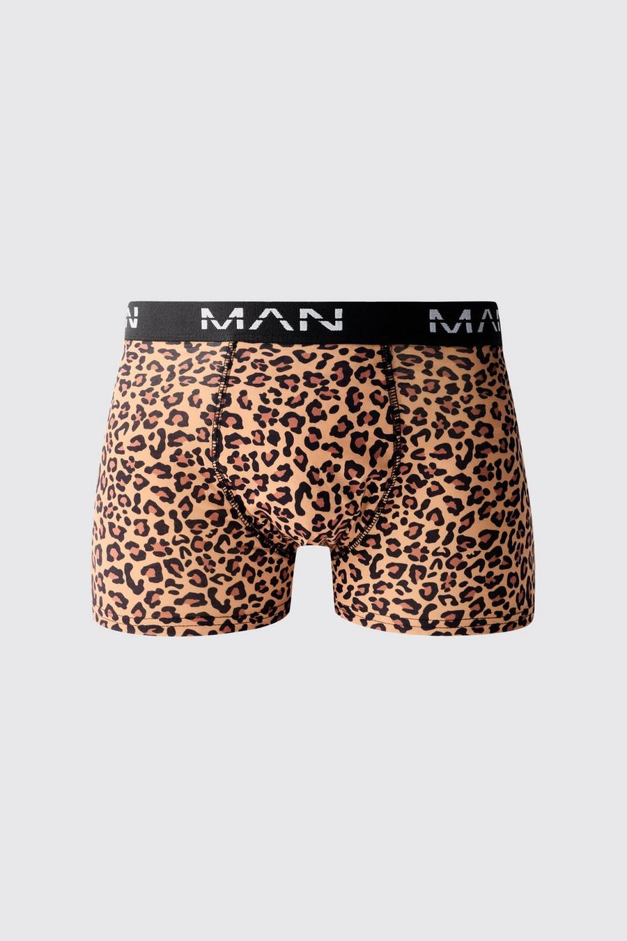 Multi Man Leopard Printed Boxers image number 1