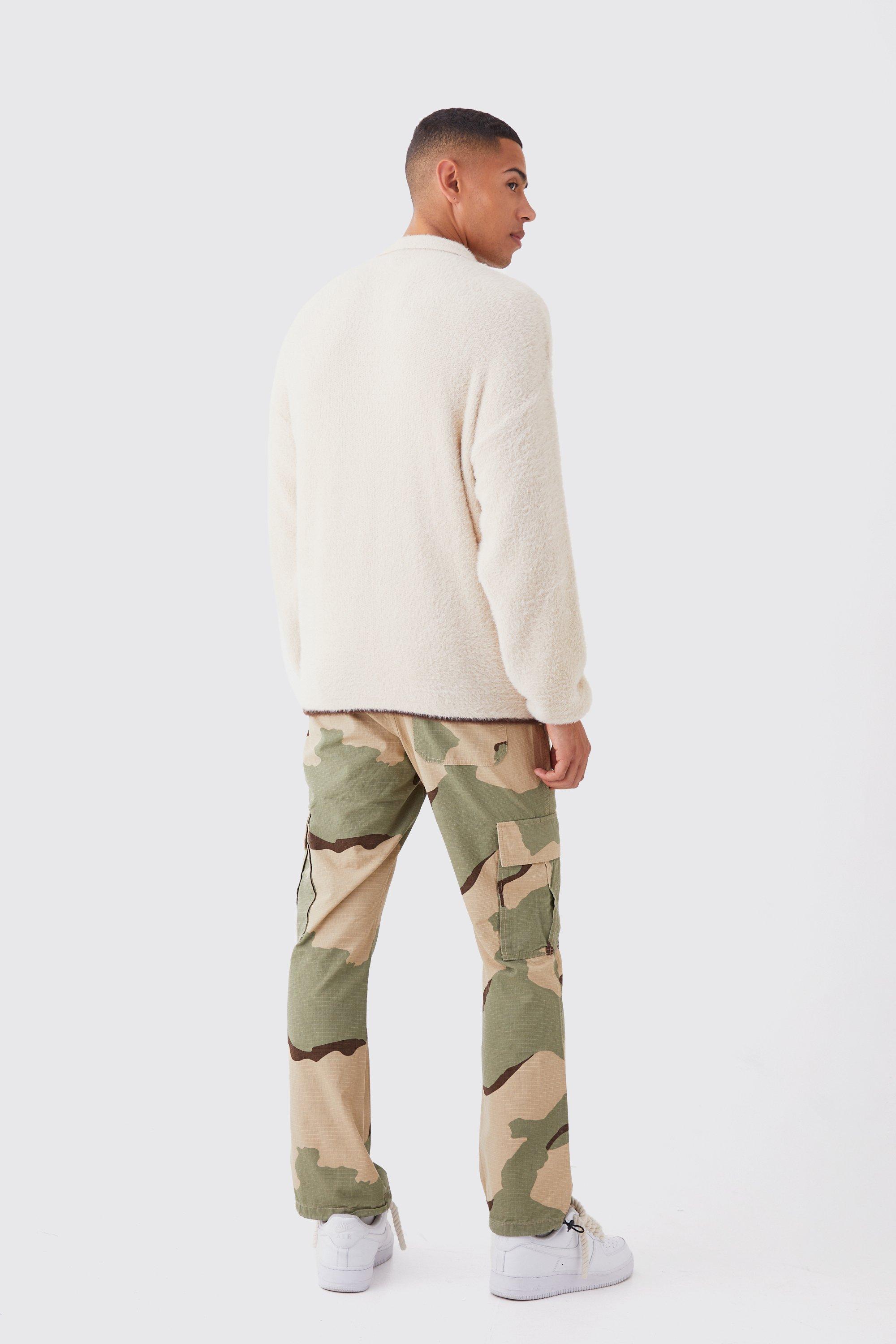 ASOS DESIGN oversized cargo pants in khaki