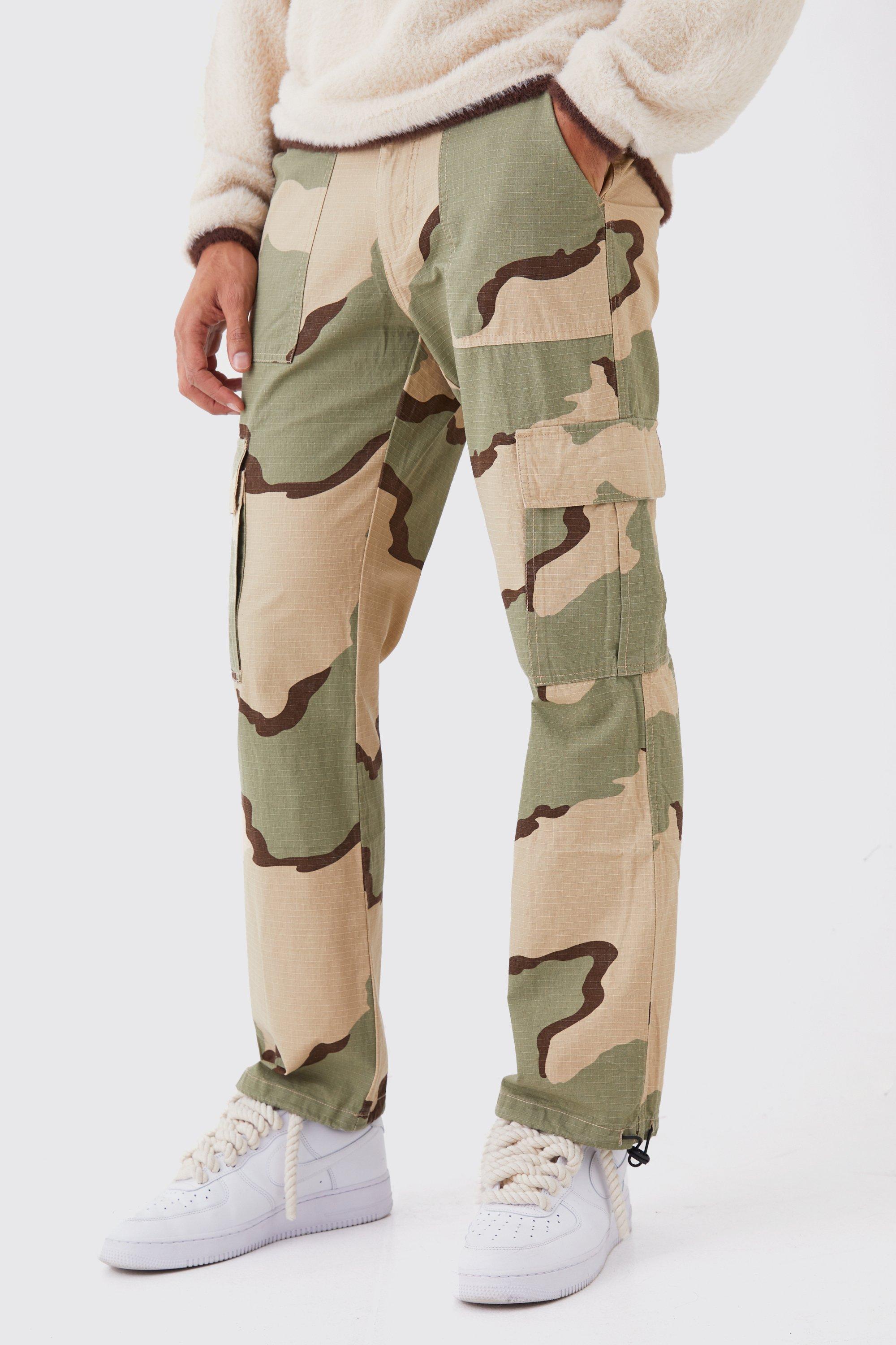 Camo straight best sale leg pants