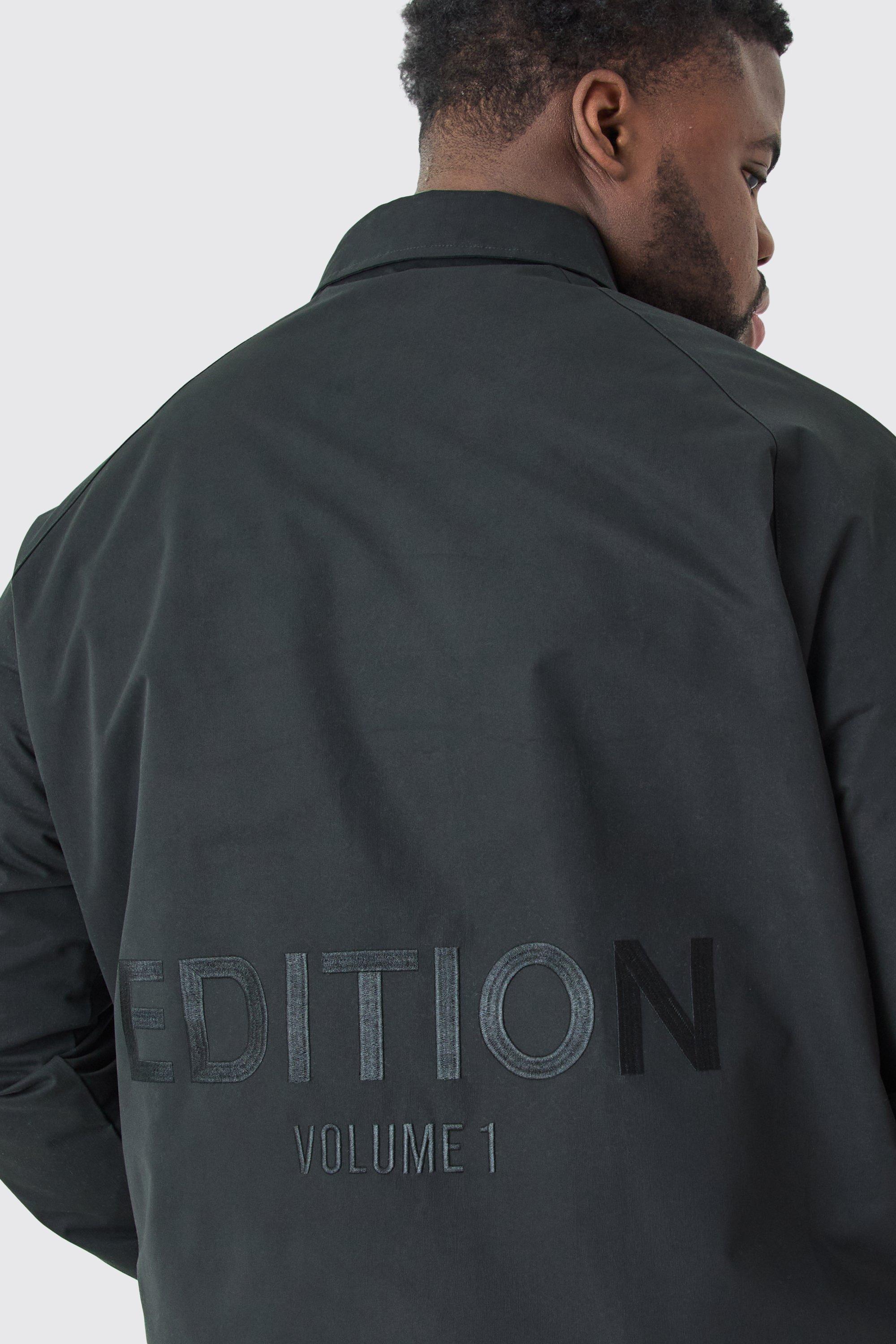 Plus EDITION Heavyweight Twill Embroidered Coach Jacket