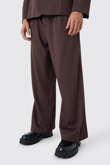 Chocolate Brown Mix & Match Relaxed Fit Wide Leg Pants