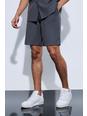 Grey Pocket Detail Tailored Shorts