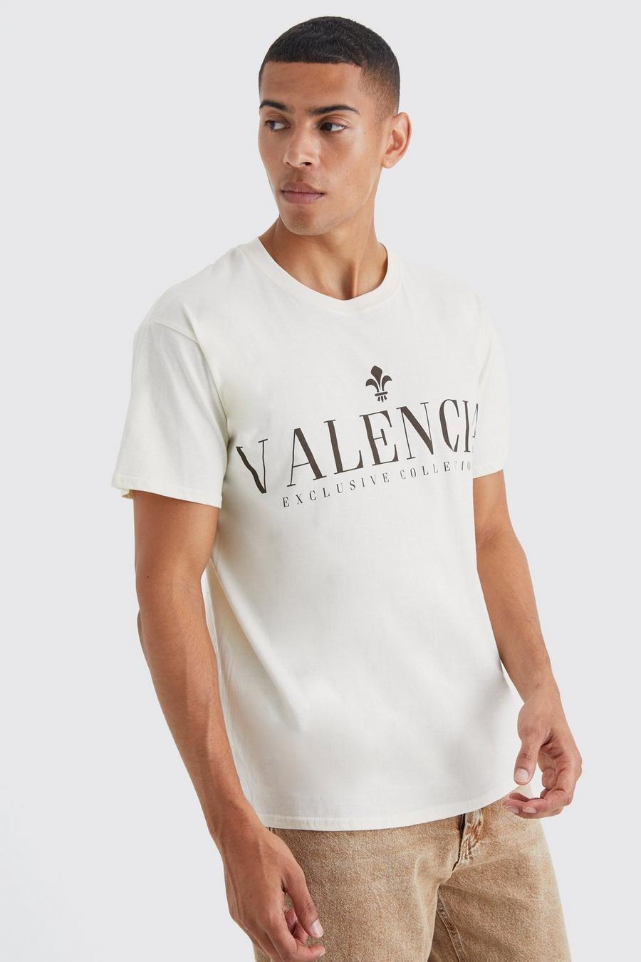 Sand Valencia Oversize t-shirt med tryck image number 1