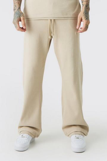 Tall Edition Straight Ribbed Heavyweight Split Hem Sweatpant stone