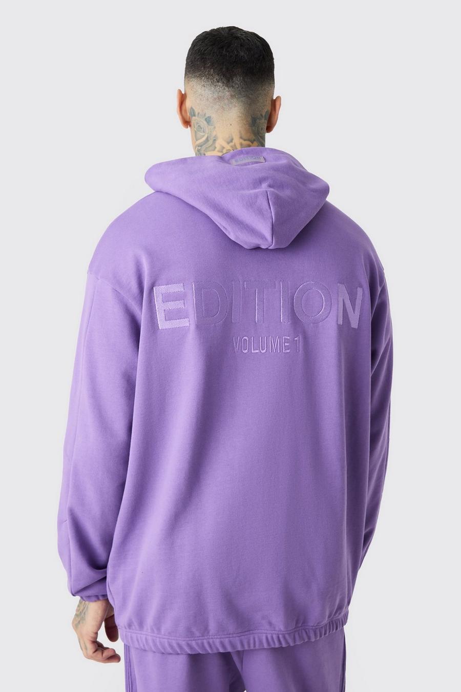 Purple Tall EDITION Oversize hoodie i tjockt tyg image number 1