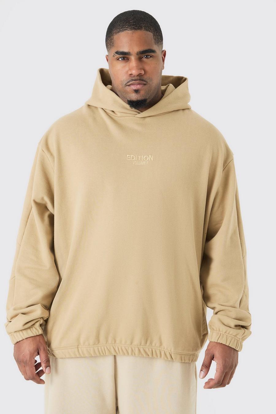 Taupe Plus EDITION Oversized Heavyweight Hoodie image number 1