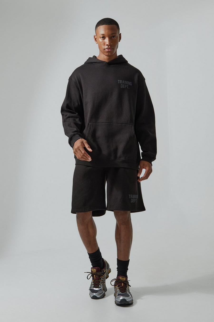 Black MAN Active Training Dept Oversize set med shorts image number 1