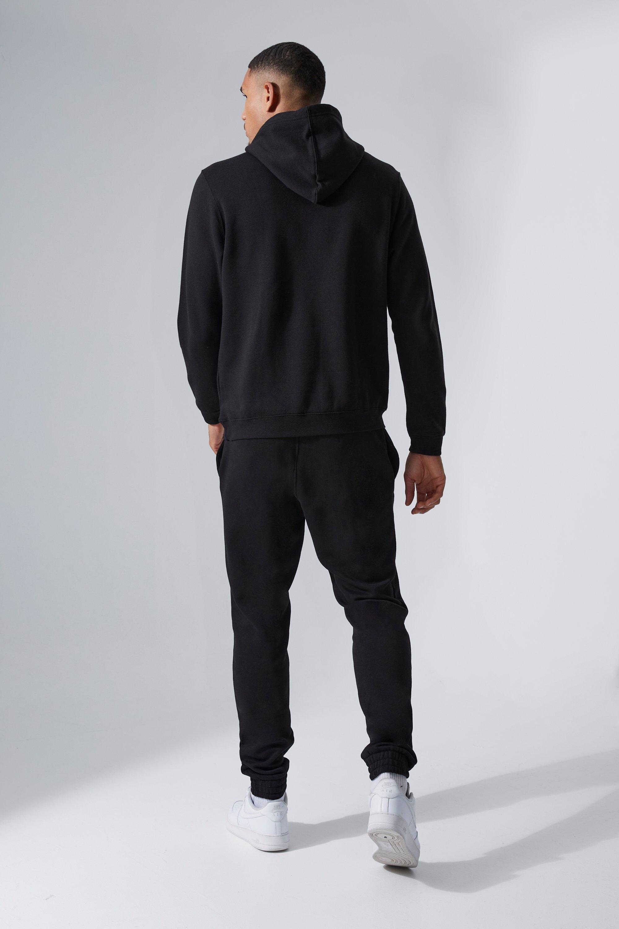 Boohoo man hot sale tracksuit black