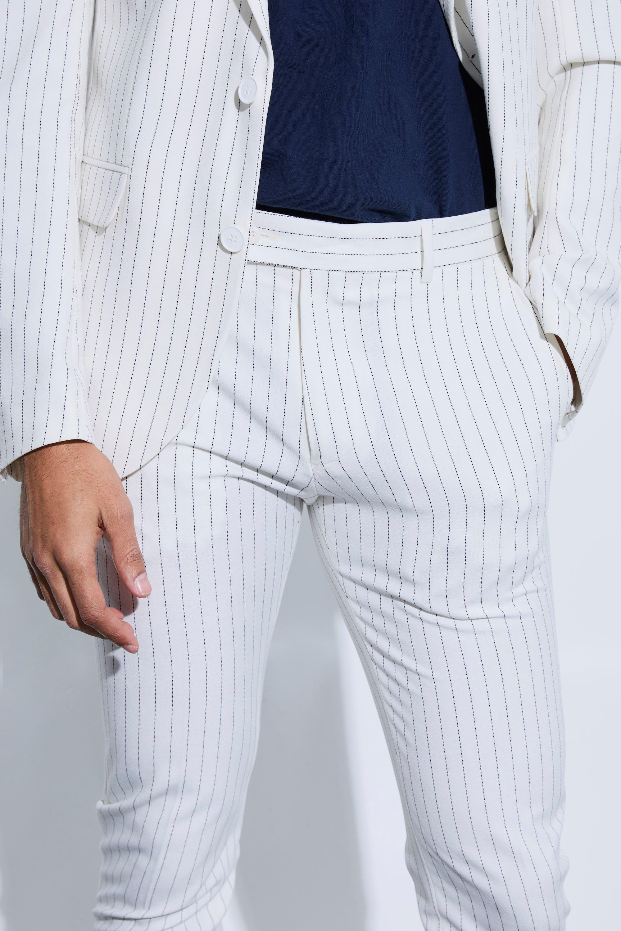 Striped trouser outlet suit