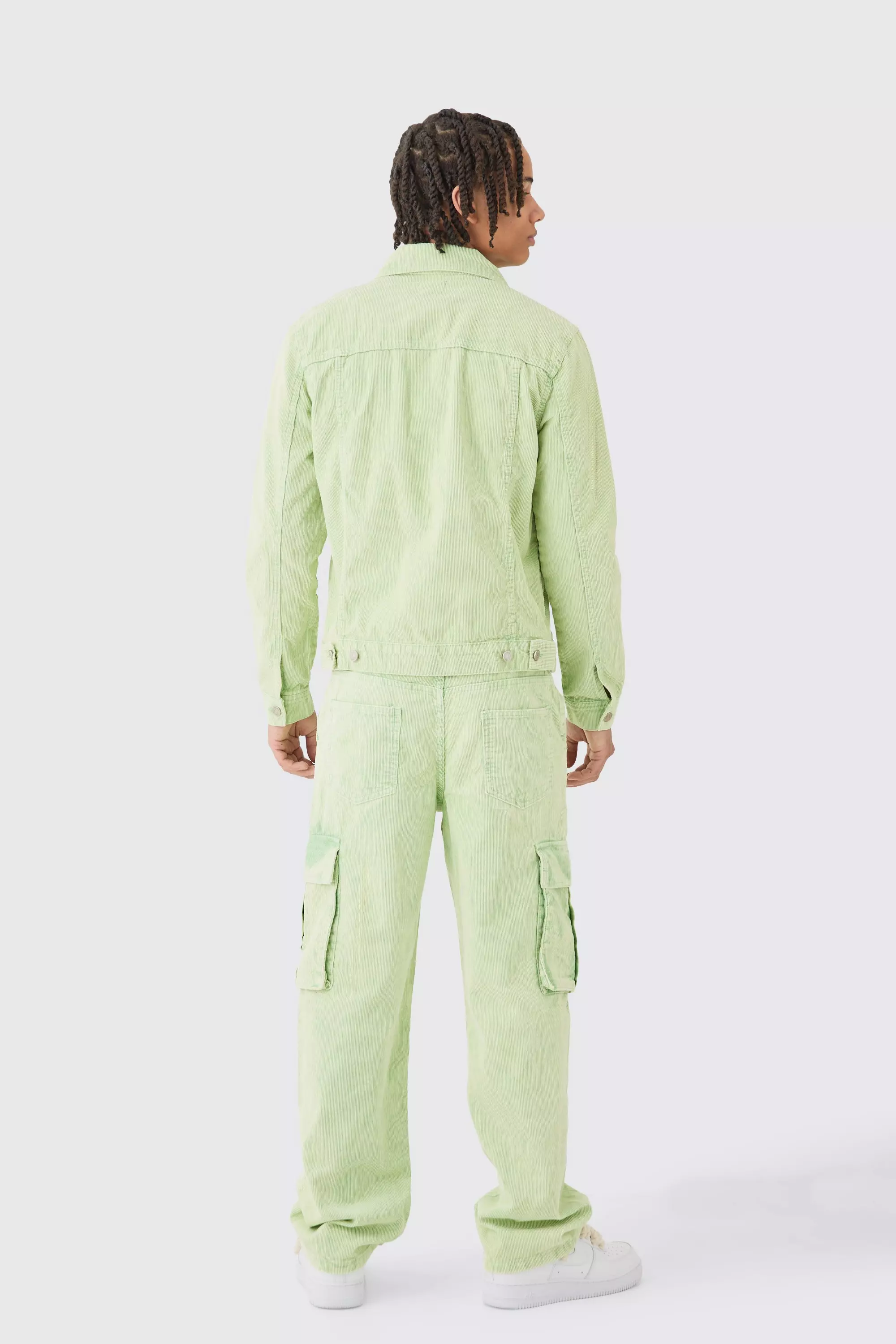 Regular Cord Jacket In Sage alternative image