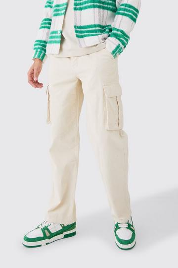 Relaxed Cargo Cord Pants In Sand sand