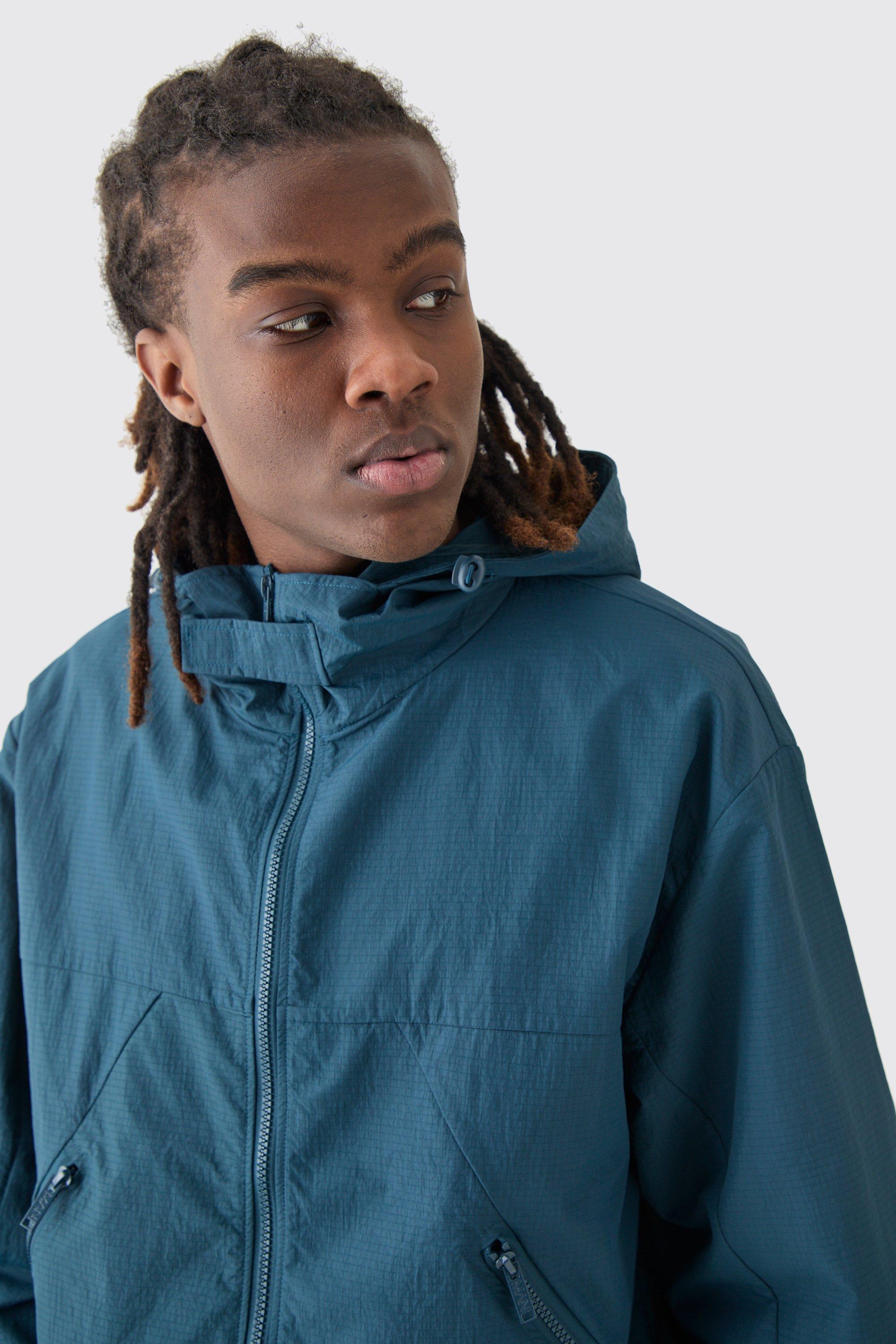 Ripstop Hooded Windbreaker | boohoo