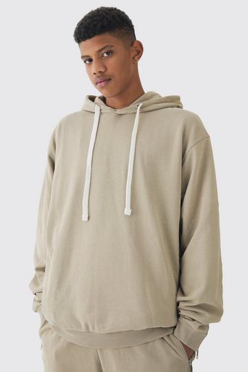 Tall Oversized Loopback Ribbed Applique Zip Jogger pale grey