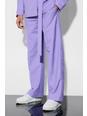 Lilac Wide Fit Suit Trousers