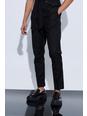 Black Tapered Fit Suit Trousers