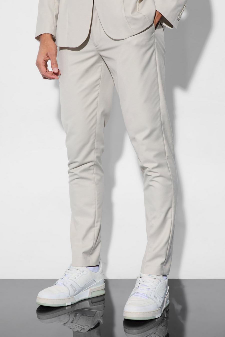 Stone Skinny Fit Suit Trousers image number 1