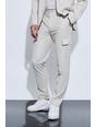 Stone Skinny Fit Cargo Suit Trousers