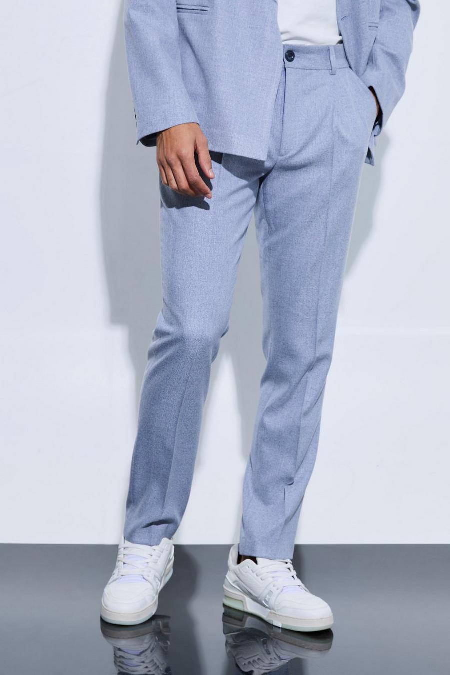 Grey Geruite Slim Fit Pantalons image number 1