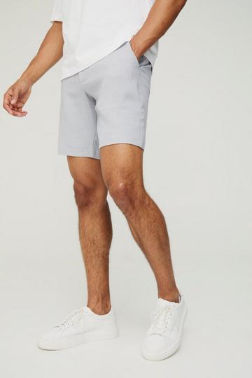 Grey Tailored Marl Slim Fit Shorts