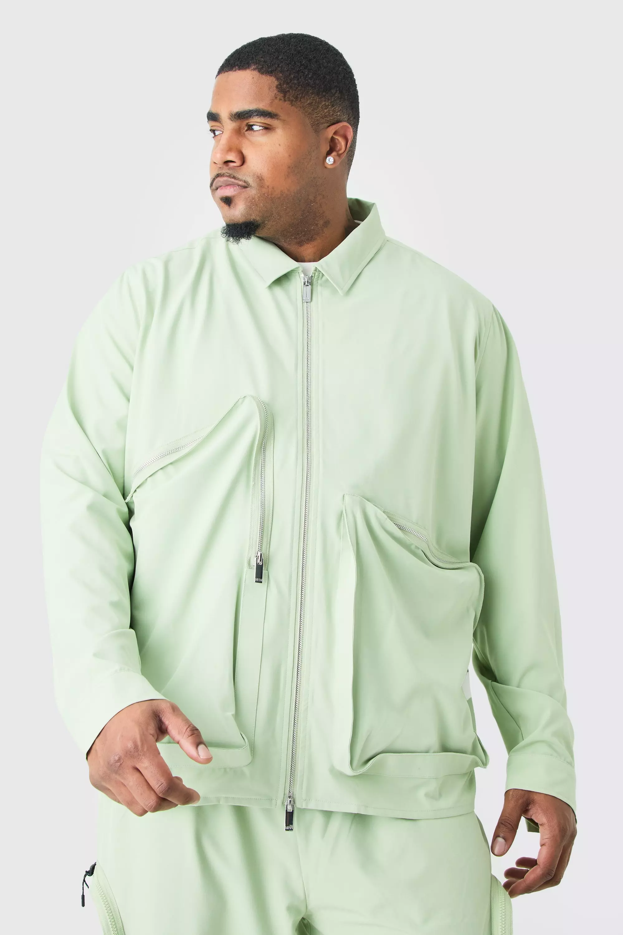 Sage Plus Technical Stretch Harrington Asymmetrical Jacket alternative image