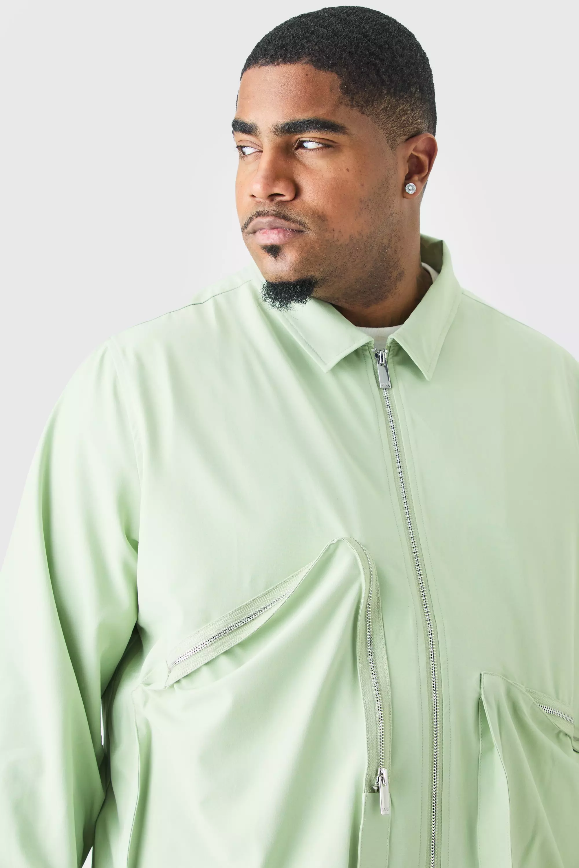 Sage Plus Technical Stretch Harrington Asymmetrical Jacket alternative image