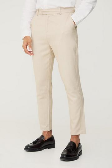 Tailored Marl Tapered Pants natural