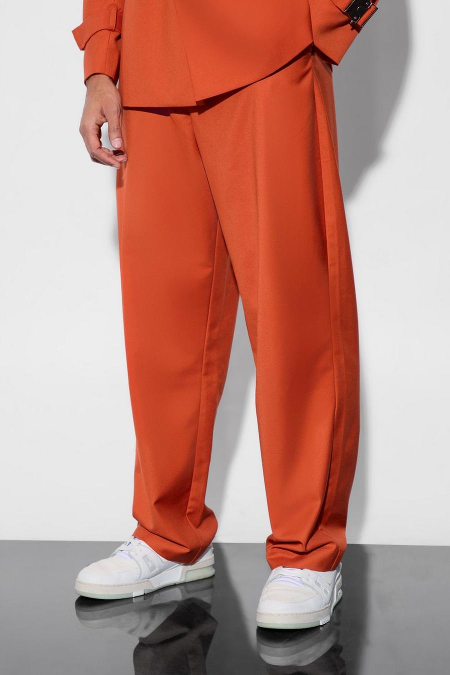 Ochre Relaxed Fit Suit Trousers image number 1