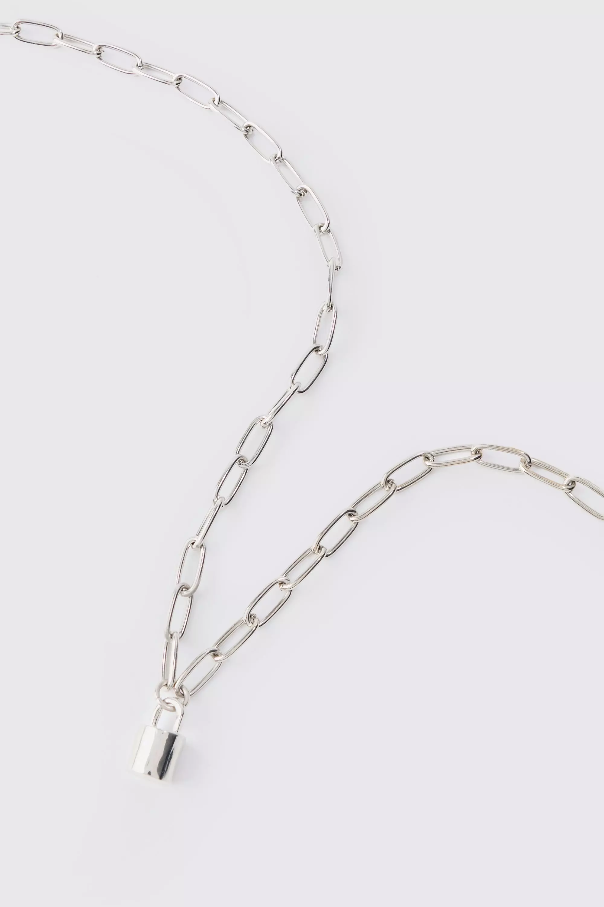 Silver Multi Layer Chain Necklace alternative image