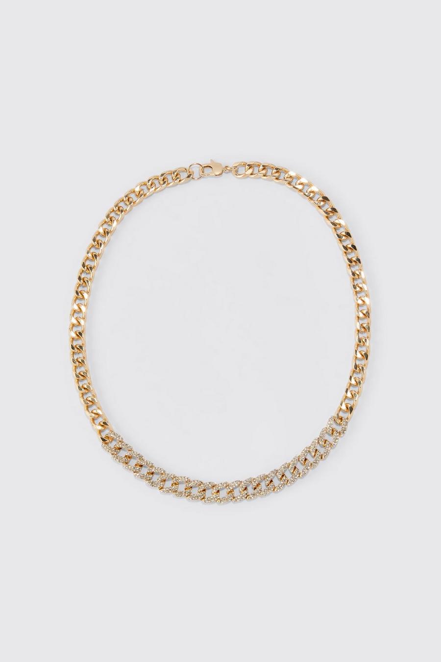 Gold Halsband med strass image number 1
