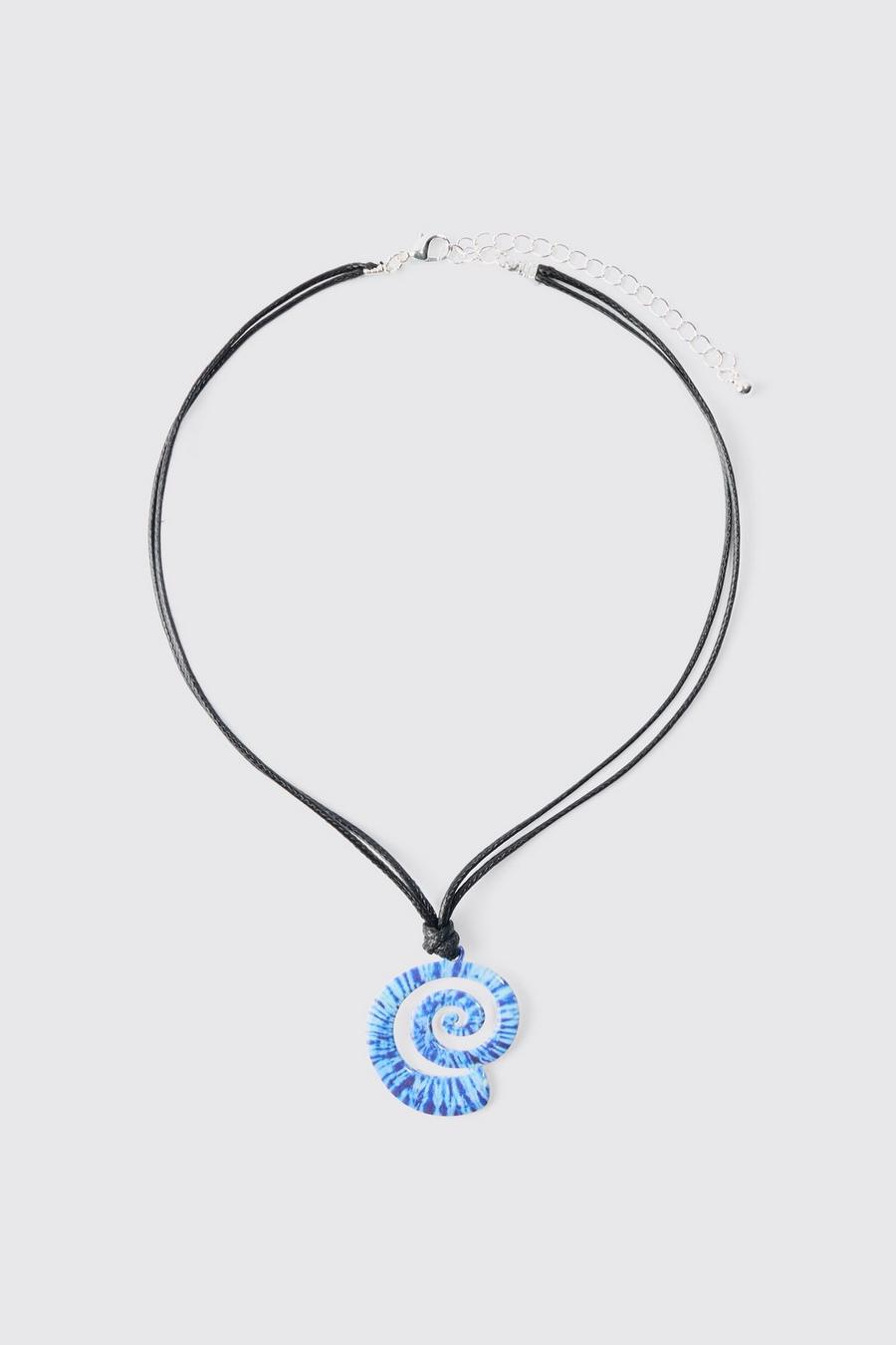 Blue Pendant Rope Necklace