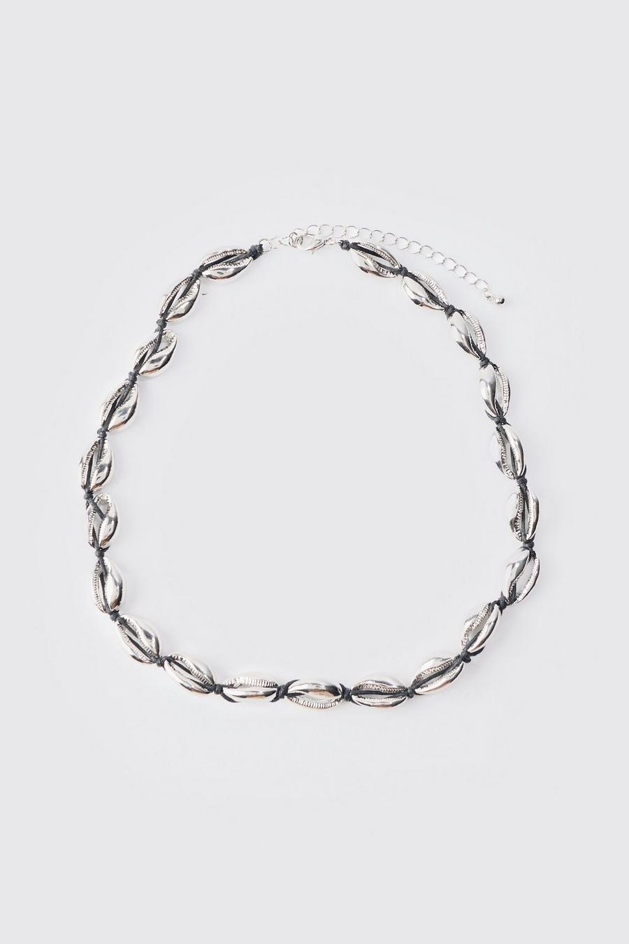 Collar estilo cuerda con colgante de concha, Silver image number 1