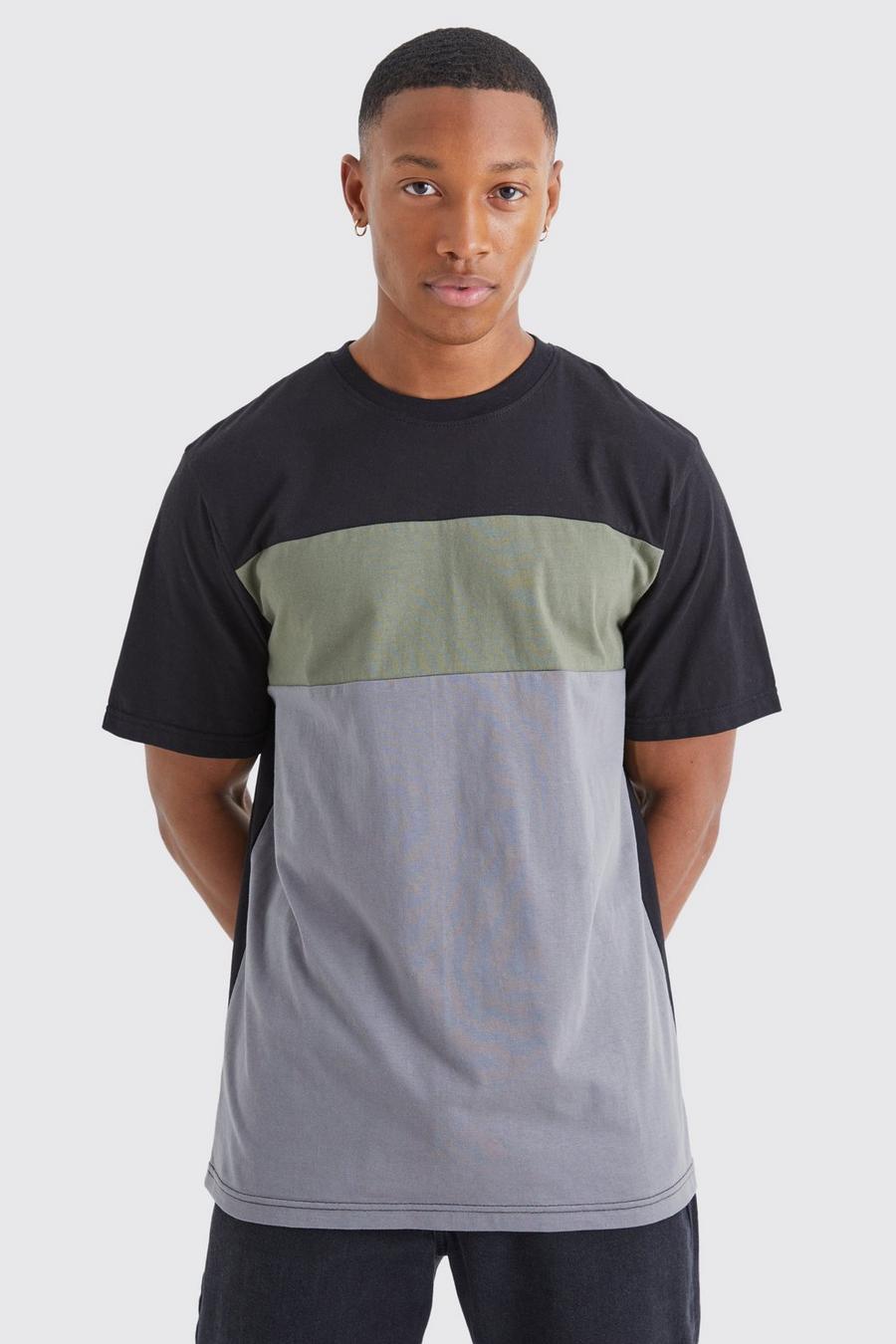 Colorblock T-Shirt, Black image number 1