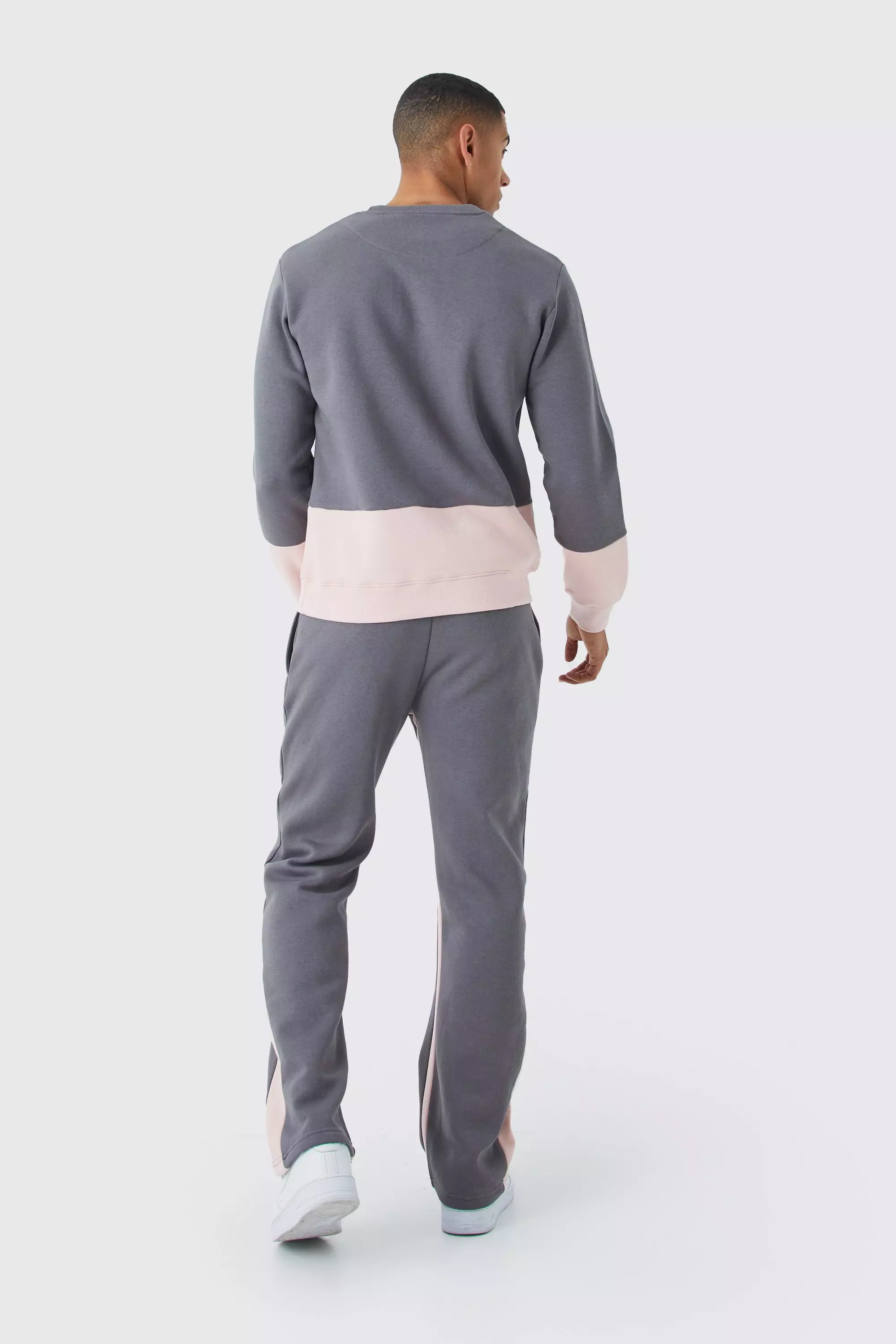 Charcoal Limited Edition Slim Gusset Colour Block Tracksuit alternative image