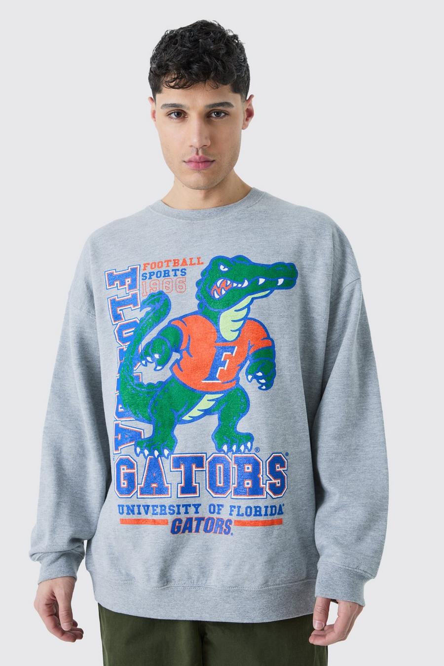 Grey marl Oversized Florida Gators License Sweatshirt image number 1