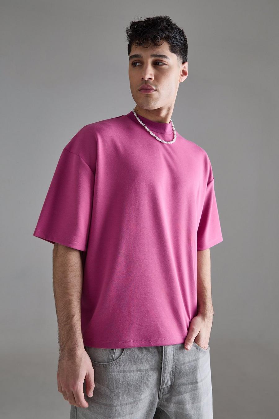 Pink Oversized Super Dik Boxy Premium T-Shirt image number 1