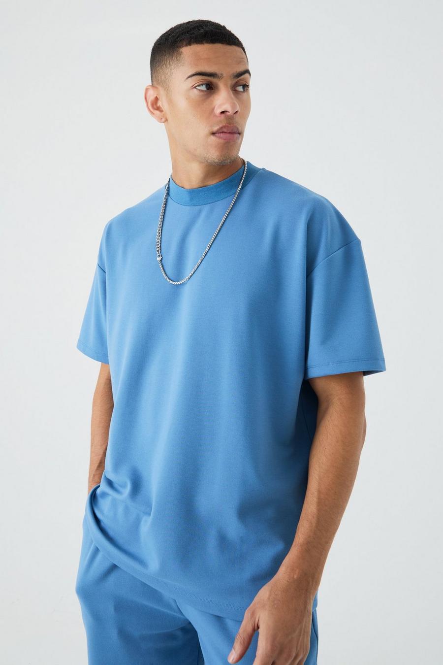 Slate blue Oversized Premium Super Heavyweight T-shirt