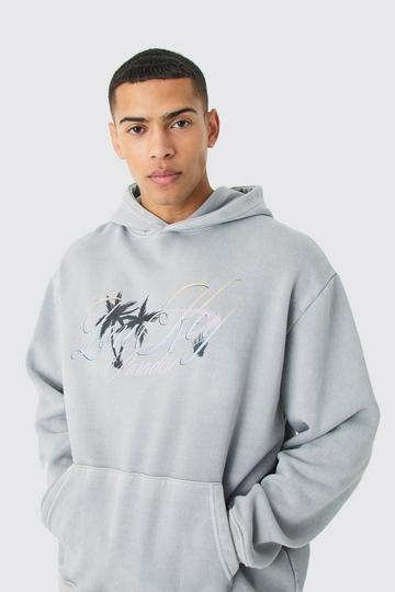 Grey Oversized Paradise Hoodie