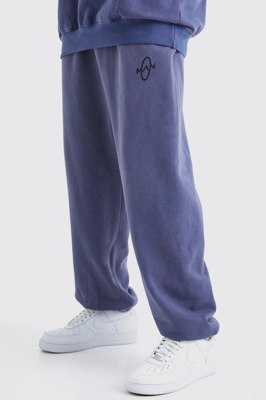 Pantalón deportivo oversize MAN desteñido, Purple image number 1