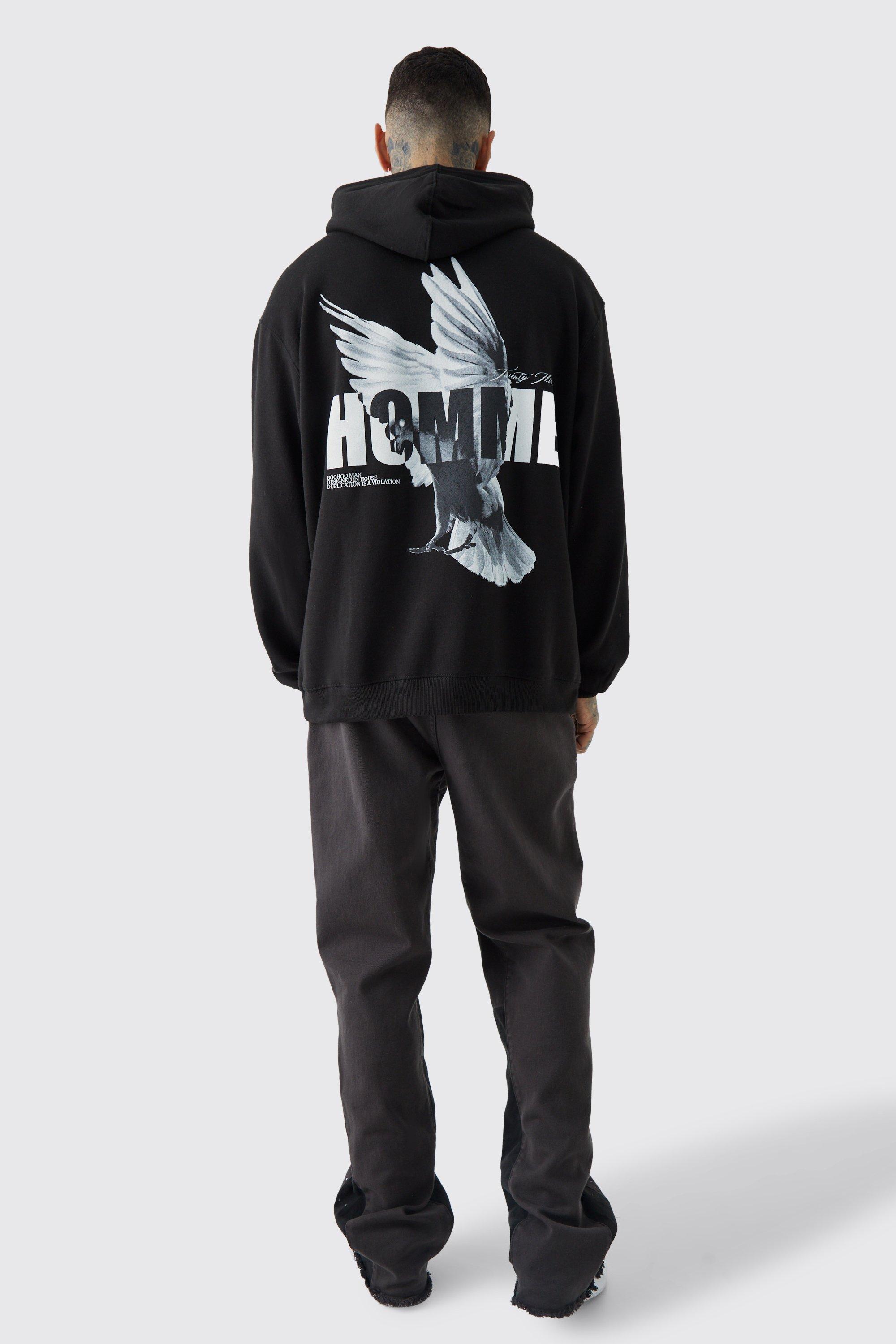 Boohoo man black store hoodie