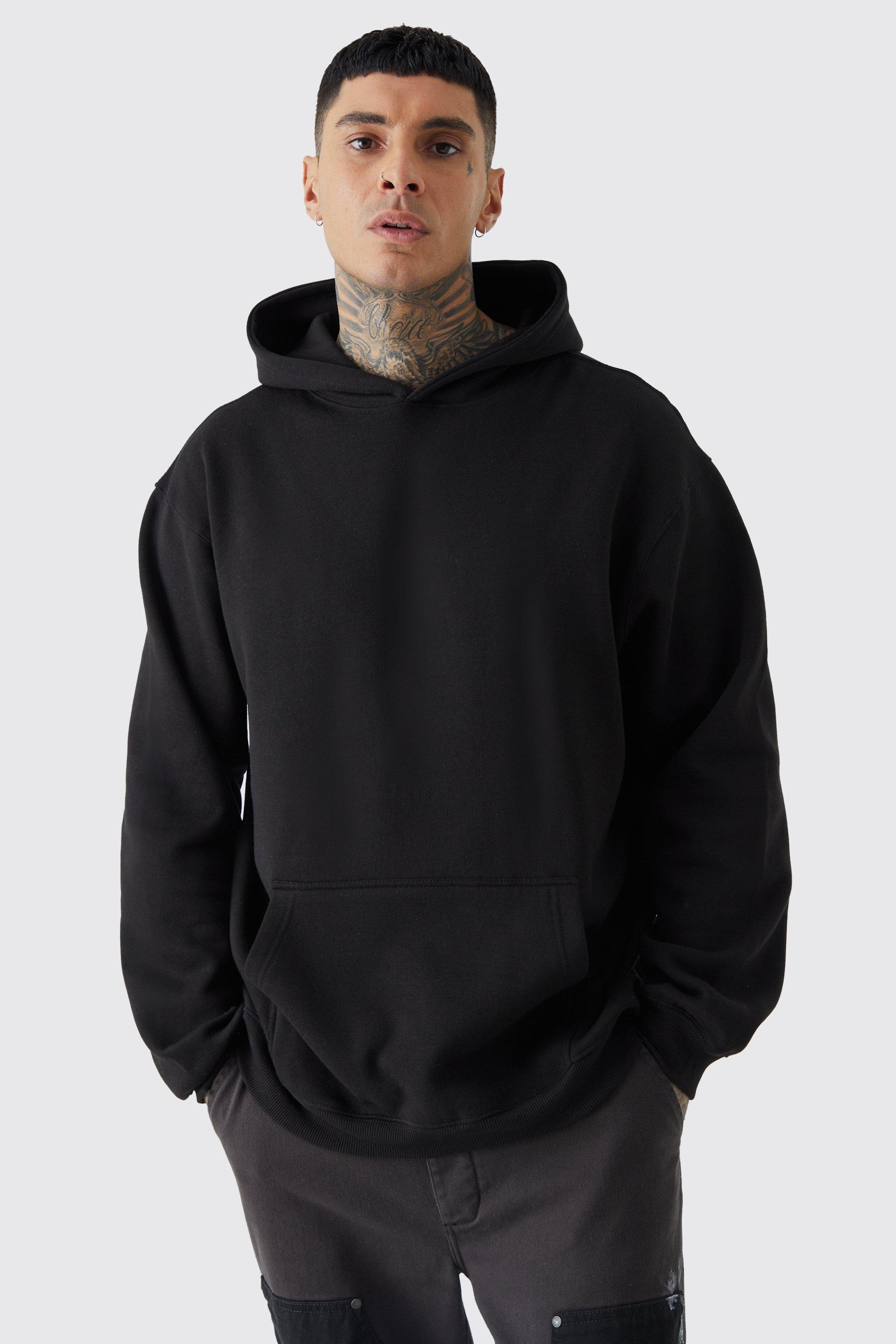 Black hoodie oversized outlet mens