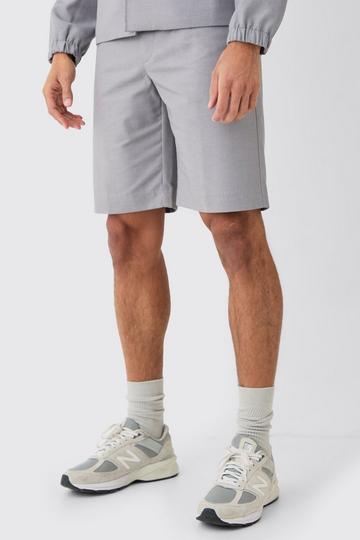 Slim Fit Tailored Shorts grey