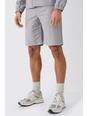 Grey Getailleerde Baggy Shorts